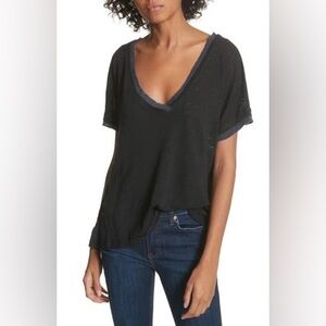 Free People Take Me Tee in Navy size Small